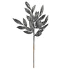 Vickerman L152987 22" Pewter Glitter Bayleaf Artificial Spray 12 Per Bag.