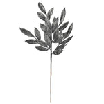 Vickerman L152987 22" Pewter Glitter Bayleaf Artificial Spray 12 Per Bag.