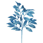 Vickerman L162212 17" Turquoise Camelia Glitter Artificial Christmas Spray. Includes 6 Sprays Per Pack.