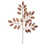 Vickerman L162215 17" Chocolate Camelia Glitter Artificial Christmas Spray. Includes 6 Sprays Per Pack.