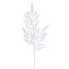Vickerman L162401 28" White Onoclea Glitter Wild Huck Artificial Christmas Spray. Includes 6 Sprays Per Pack.