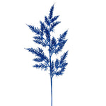 Vickerman L162402 28" Blue Onoclea Glitter Wild Huck Artificial Christmas Spray. Includes 6 Sprays Per Pack.