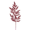 Vickerman L162403 28" Red Onoclea Glitter Wild Huck Artificial Christmas Spray. Includes 6 Sprays Per Pack.