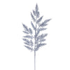 Vickerman L162407 28" Silver Onoclea Glitter Wild Huck Artificial Christmas Spray. Includes 6 Sprays Per Pack.