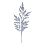 Vickerman L162407 28" Silver Onoclea Glitter Wild Huck Artificial Christmas Spray. Includes 6 Sprays Per Pack.