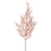 Vickerman L162458 28" Rose Gold Onoclea Glitter Wild Huck Artificial Christmas Spray. Includes 6 Sprays Per Pack.