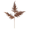 Vickerman L162615 22" Chocolate Onoclea Glitter Fern Artificial Christmas Spray. Includes 6 Sprays Per Pack.