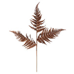 Vickerman L162615 22" Chocolate Onoclea Glitter Fern Artificial Christmas Spray. Includes 6 Sprays Per Pack.
