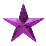 Vickerman L180106 23" Purple Glitter Star Christmas Ornament