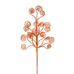 Vickerman L180528 17" Copper Glitter Curly Artificial Christmas Spray. Includes 6 Sprays Per Pack.