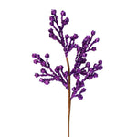 Vickerman L180606 17" Purple Glitter Berry Artificial Christmas Spray. Includes 6 Sprays Per Pack.