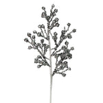 Vickerman L180627 17" Pewter Glitter Berryartificial Christmas Spray. Includes 6 Sprays Per Pack.