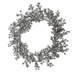 Vickerman L180727 22" Pewter Glitter Berry Artificial Christmas Wreath Unlit