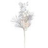 Vickerman L180811 6' White Glitter Berry Artificial Christmas Garland Unlit