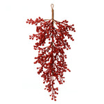 Vickerman L180903 33" Red Glitter Berry Artificial Christmas Door Swag Unlit
