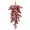 Vickerman L180905 33" Burgundy Glitter Artificial Christmas Berry Door Swag Unlit