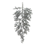 Vickerman L180907 33" Silver Glitter Berry Artificial Christmas Door Swag Unlit