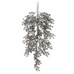 Vickerman L180927 33" Pewter Glitter Berry Artificial Christmas Door Swag Unlit