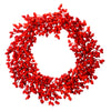 Vickerman L183328 28" Red Flock Deluxe Berry Outdoor Artificial Christmas Wreath Unlit