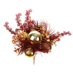 Vickerman L185221 10" Chocolate/Gold Ornament Christmas Pick Pack Of 2