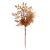 Vickerman L185837 10" Honey Gold Pinecone Glitter Leaf Artificial Christmas Pick 12 Per Bag