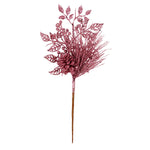 Vickerman L185879 10" Pink Pinecone Glitter Leaf Artificial Christmas Pick 12 Per Bag