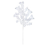 Vickerman L186084 25" Gun Metal Ruscus Glitter Artificial Christmas Spray With Jewel. Includes 12 Sprays Per Pack.