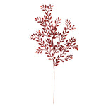 Vickerman L186065 25" Burgundy Ruscus Glitter Artificial Christmas Spray With Jewel. Includes 12 Sprays Per Pack.