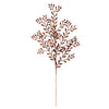 Vickerman L186075 25" Chocolate Ruscus Glitter Artificial Christmas Spray With Jewel. Includes 12 Sprays Per Pack.