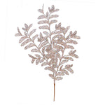 Vickerman L186158 22" Rose Gold Bipinnate Glitter Leaf Artificial Christmas Spray. Includes 12 Sprays Per Pack.