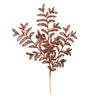 Vickerman L186175 22" Chocolate Bipinnate Glitter Leaf Artificial Christmas Spray. Includes 12 Sprays Per Pack.