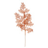 Vickerman L186218 22" Burnished Orange Glitter Lace Holly Leaf Artificial Christmas Spray. Includes 12 Sprays Per Pack.