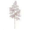 Vickerman L186258 22" Rose Gold Glitter Lace Holly Leaf Artificial Christmas Spray. Includes 12 Sprays Per Pack.