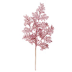 Vickerman L186279 22" Pink Glitter Lace Holly Leaf Artificial Christmas Spray. Includes 12 Sprays Per Pack.
