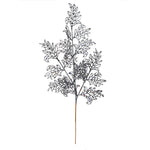 Vickerman L186284 22" Gunmetal Glitter Lace Holly Leaf Artificial Christmas Spray. Includes 12 Sprays Per Pack.
