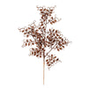 Vickerman L186375 22" Chocolate Glitter Mini Ruscus Leaf Artificial Christmas Spray. Includes 12 Sprays Per Pack.