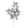Vickerman L186384 22" Gunmetal Glitter Mini Ruscus Leaf Artificial Christmas Spray. Includes 12 Sprays Per Pack.