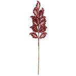 Vickerman L186603 22" Red Matte Mistletoe Leaf Artificial Christmas Spray. Includes 12 Sprays Per Pack.