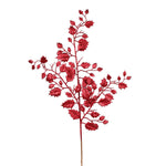 Vickerman L191005 27" Burgundy Glitter Holly Leaf Artificial Christmas Spray. Includes 12 Sprays Per Pack.