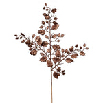 Vickerman L191015 27" Chocolate Glitter Holly Leaf Artificial Christmas Spray. Includes 12 Sprays Per Pack.