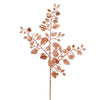 Vickerman L191058 27" Rose Gold Glitter Holly Leaf Artificial Christmas Spray. Includes 12 Sprays Per Pack.