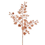 Vickerman L191058 27" Rose Gold Glitter Holly Leaf Artificial Christmas Spray. Includes 12 Sprays Per Pack.