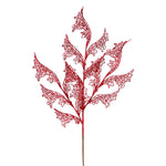 Vickerman L191505 27" Burgundy Glitter Coral Bells Leaf Lace Artificial Christmas Spray. Includes 12 Sprays Per Pack.