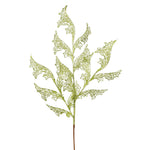 Vickerman L191513 27" Lime Glitter Coral Bells Leaf Lace Artificial Christmas Spray. Includes 12 Sprays Per Pack.