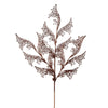 Vickerman L191515 27" Chocolate Glitter Coral Bells Leaf Lace Artificial Christmas Spray. Includes 12 Sprays Per Pack.