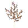 Vickerman L191528 27" Copper Glitter Coral Bells Leaf Lace Artificial Christmas Spray. Includes 12 Sprays Per Pack.