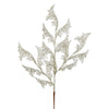 Vickerman L191538 27" Champagne Glitter Coral Bells Leaf Lace Artificial Christmas Spray. Includes 12 Sprays Per Pack.