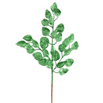 Vickerman L192004 21" Green Glitter Ash Leaf Artificial Christmas Spray. Includes 12 Sprays Per Pack.
