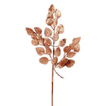 Vickerman L192058 21" Rose Gold Glitter Ash Leaf Artificial Christmas Spray. Includes 12 Sprays Per Pack.