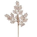 Vickerman L192528 21" Copper Glitter Holly Leaf Lace Artificial Christmas Spray. Includes 12 Sprays Per Pack.